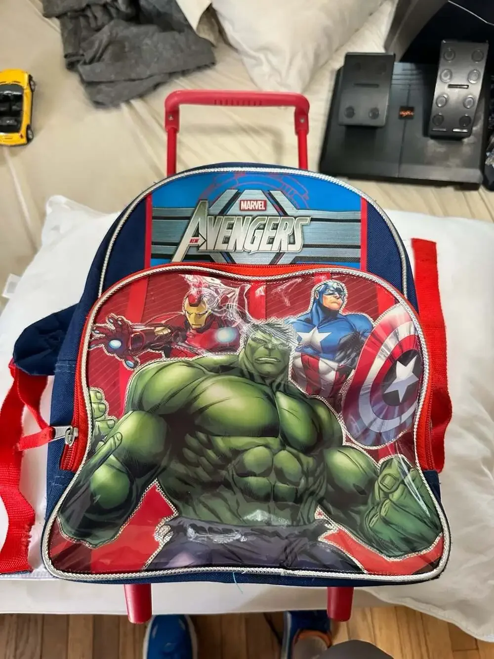 Marvel Avengers Rolling Backpack with Hulk, Iron Man, and Captain America Graphi